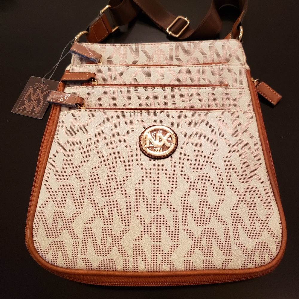 Noble Exchange Crossbody Bag White/Tan